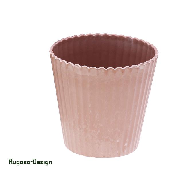 Melanin-Pflanztopf geriffelt, rosa, d 13cm